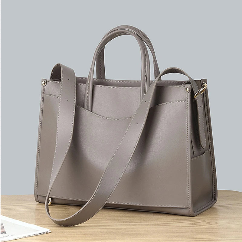 Sac Fourre-Tout Femme Cuir Véritable Bandoulière 2 Tailles – CLEVI Paris