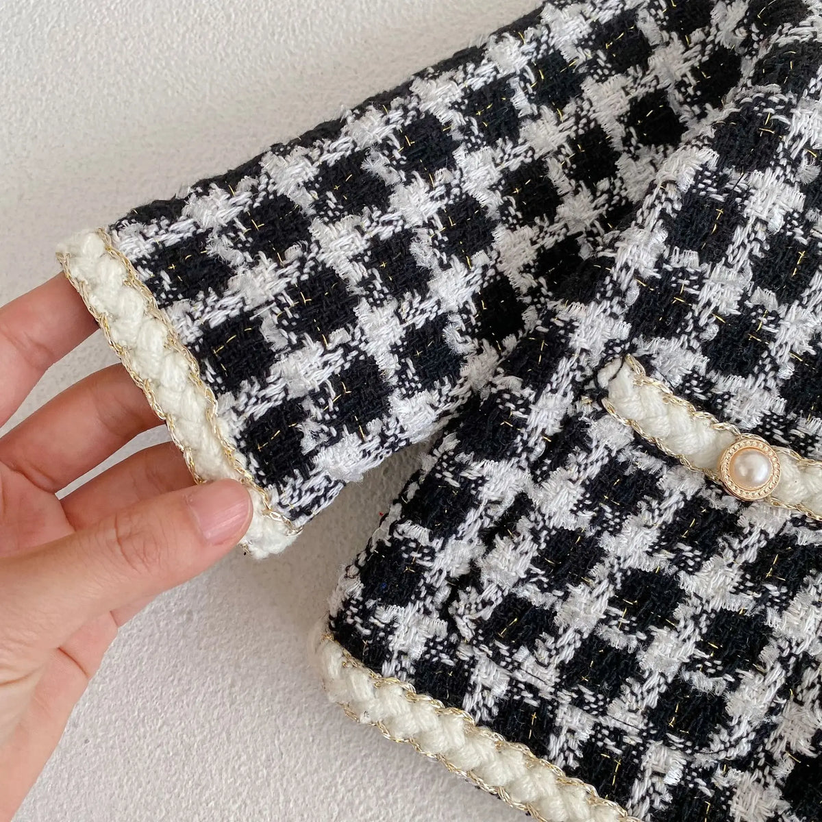 Ensemble bébé fille noir à carreaux – CLEVI Paris