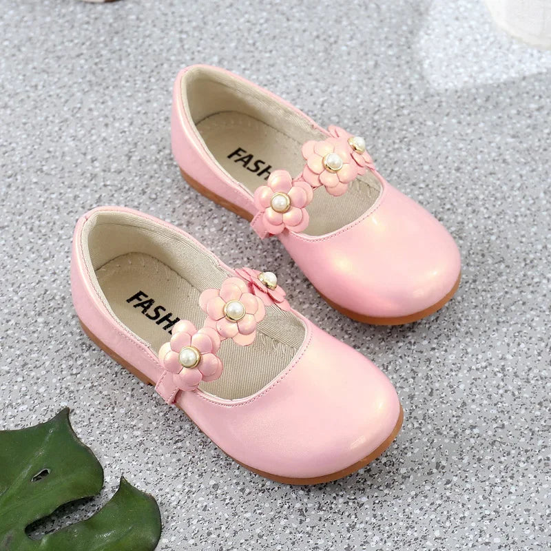 Chaussures plates fille à fleurs – CLEVI Paris