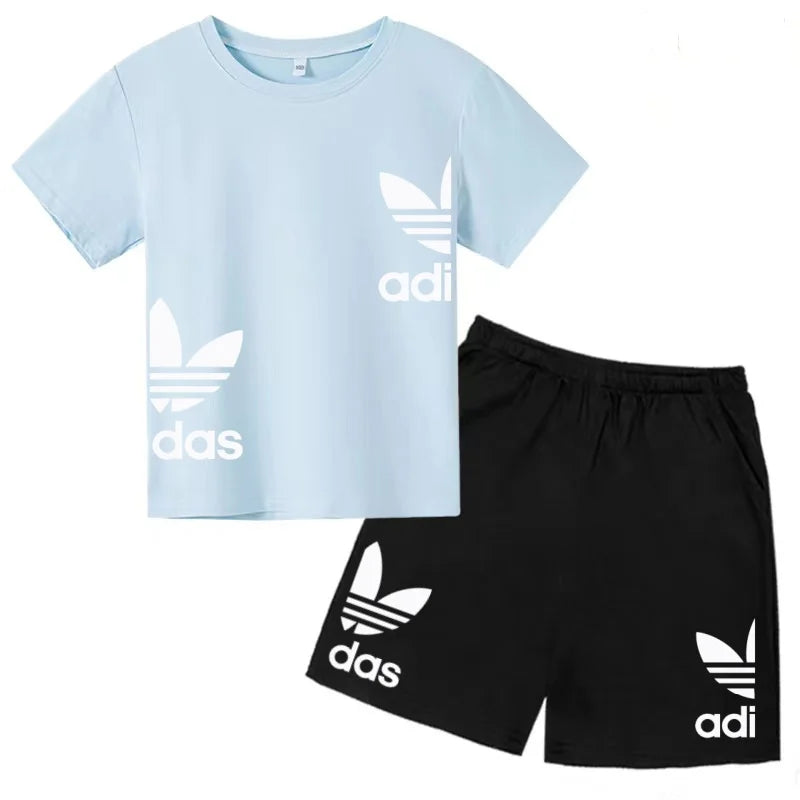 Ensemble enfant T-shirt à lettres et short – CLEVI Paris
