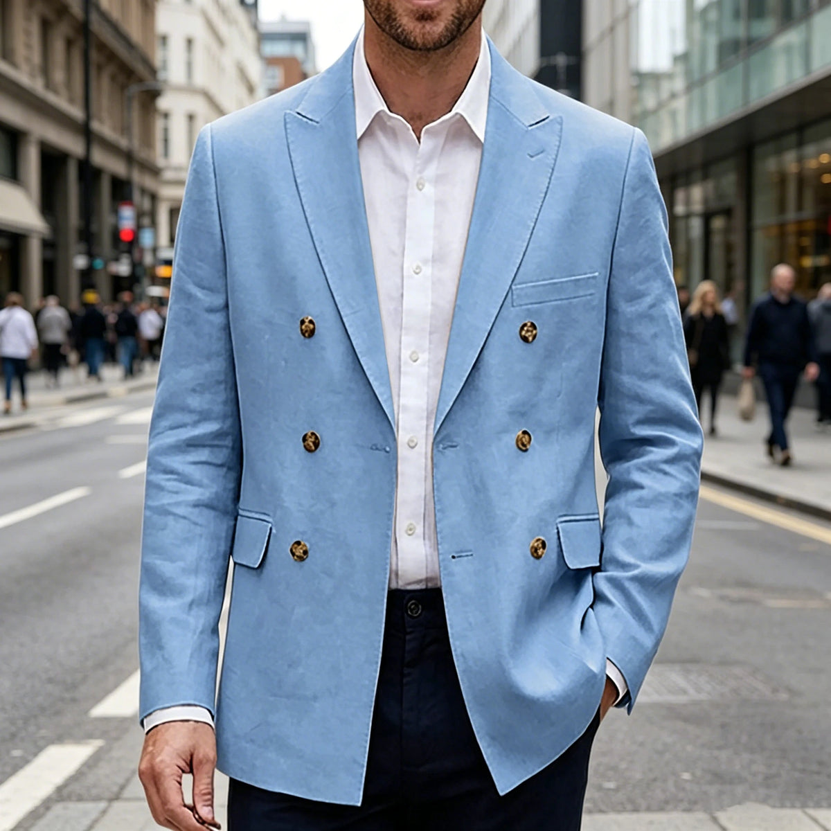 Blazer lin homme coupe slim – CLEVI Paris