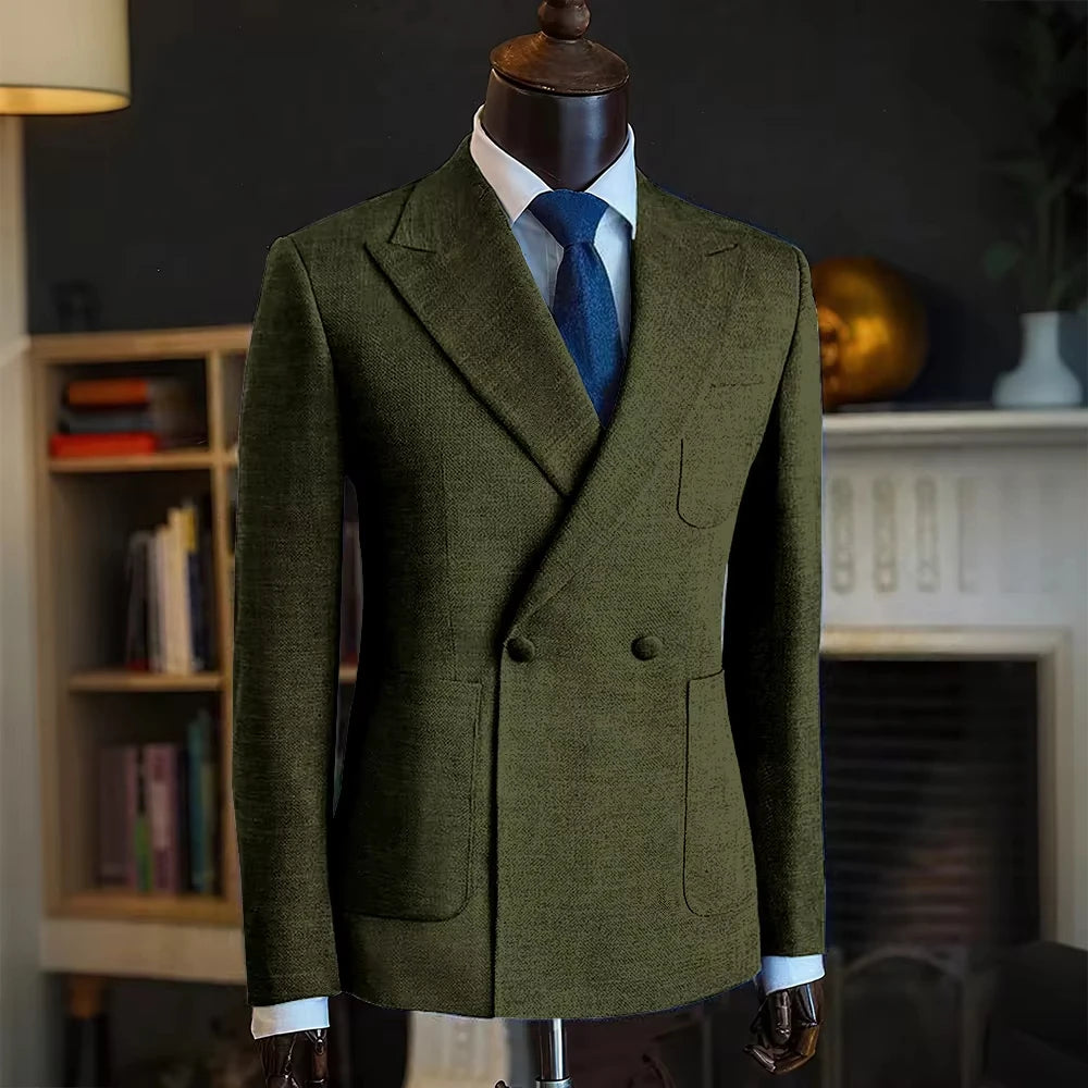 Blazer homme croisé à chevrons – CLEVI Paris