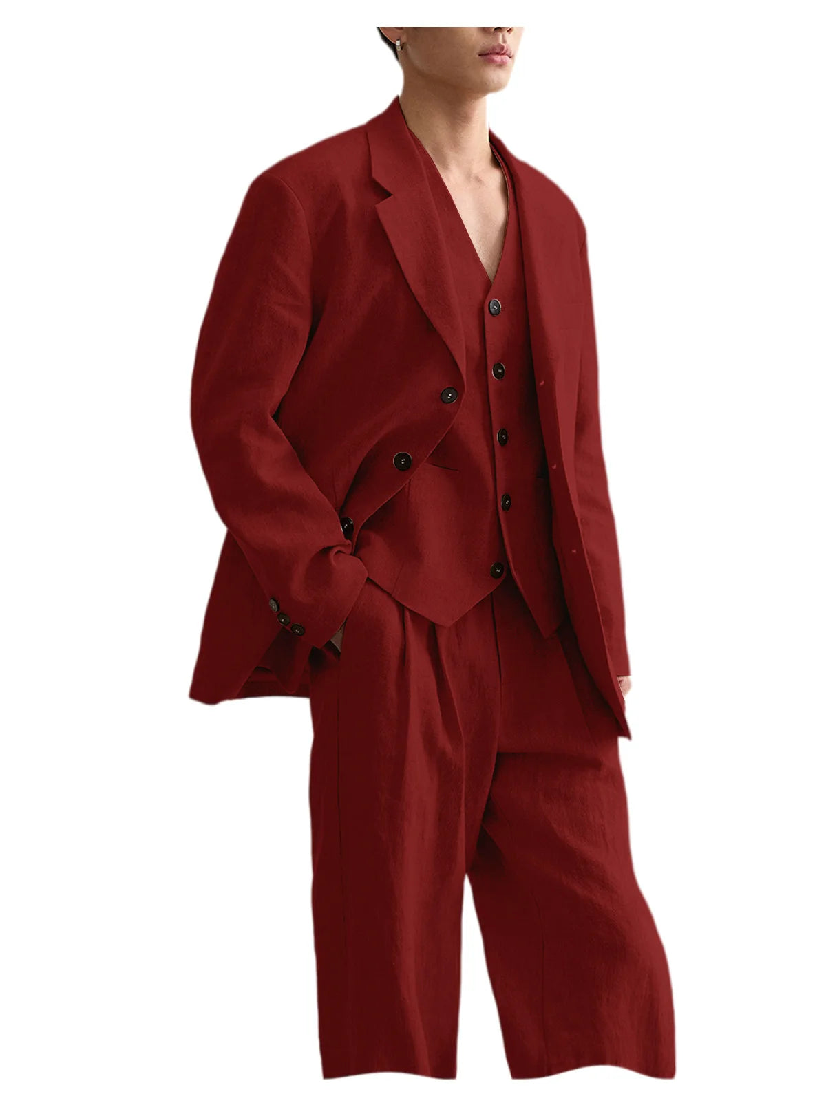 Costume Homme Lin 3 Pièces – CLEVI Paris