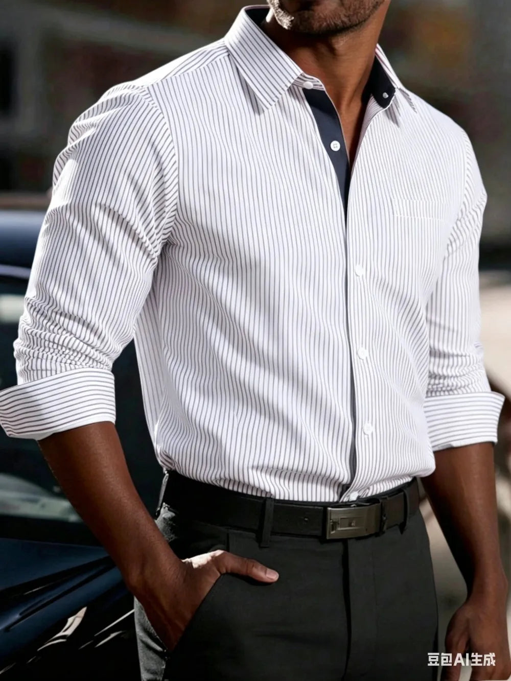 Chemise homme rayée élégante – CLEVI Paris
