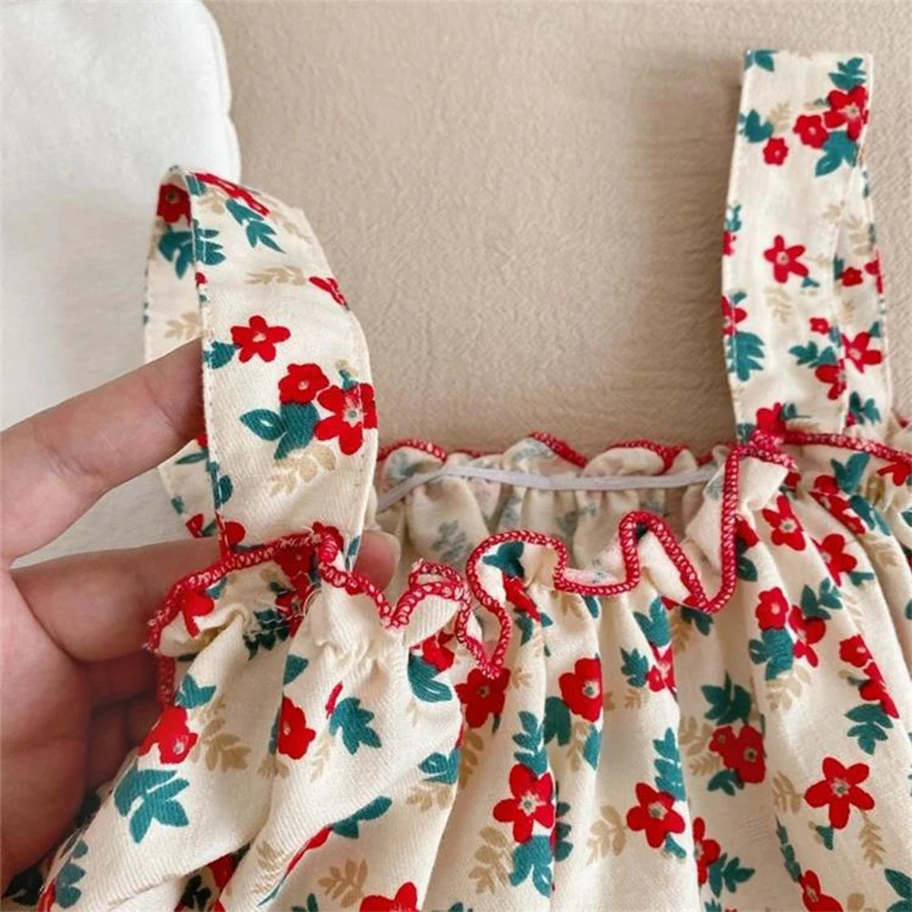 Ensemble fille débardeur fleuri et short – CLEVI Paris