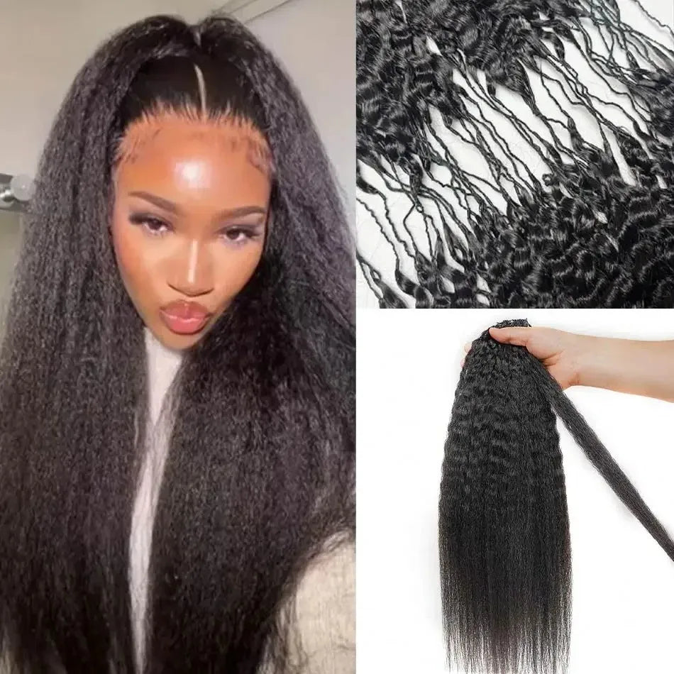 Extensions Cheveux Humains Crochet Kinky Straight 10-30 Pouces – CLEVI Paris