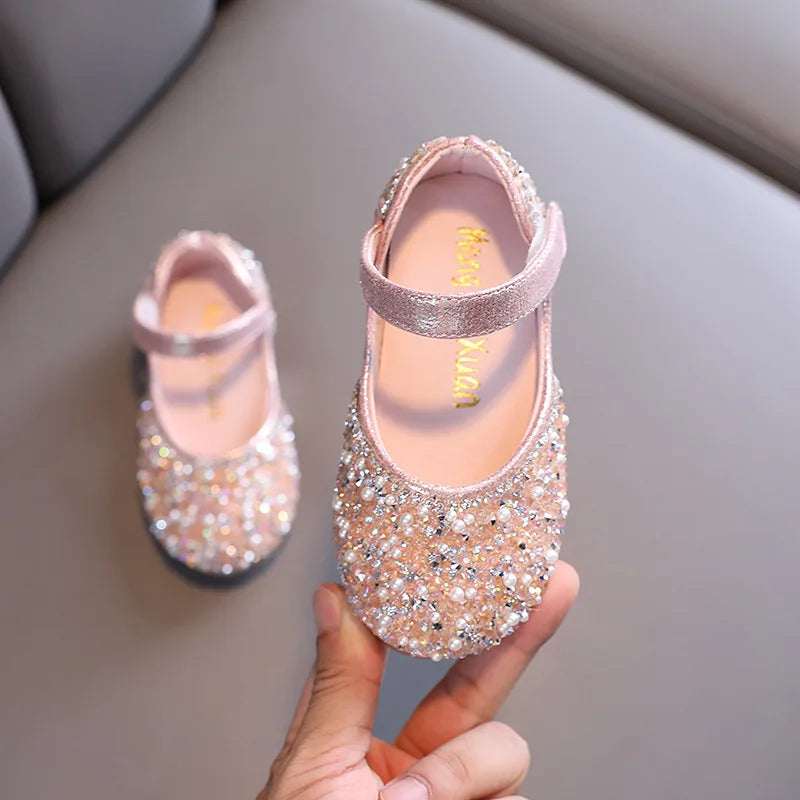 Chaussures fille à nœud, perles et strass – CLEVI Paris