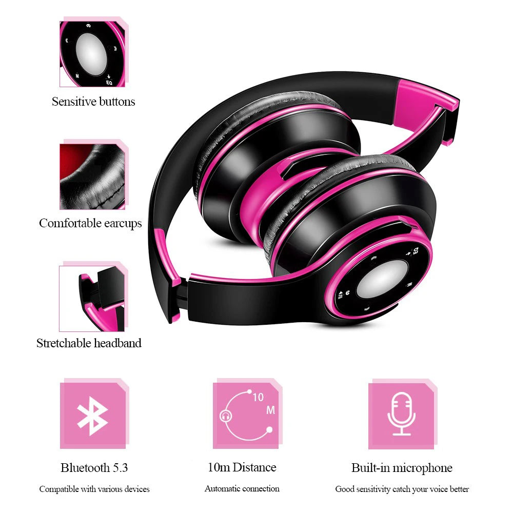 Casque Bluetooth AYVVPII FM Radio Carte SD 5 EQ Sport – CLEVI Paris