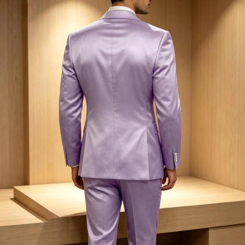 Smoking homme 2 pièces en satin – CLEVI Paris