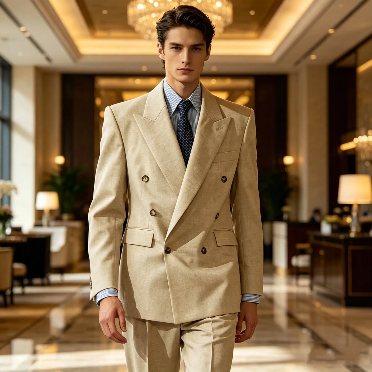Costume homme 2 pièces coton et lin – CLEVI Paris