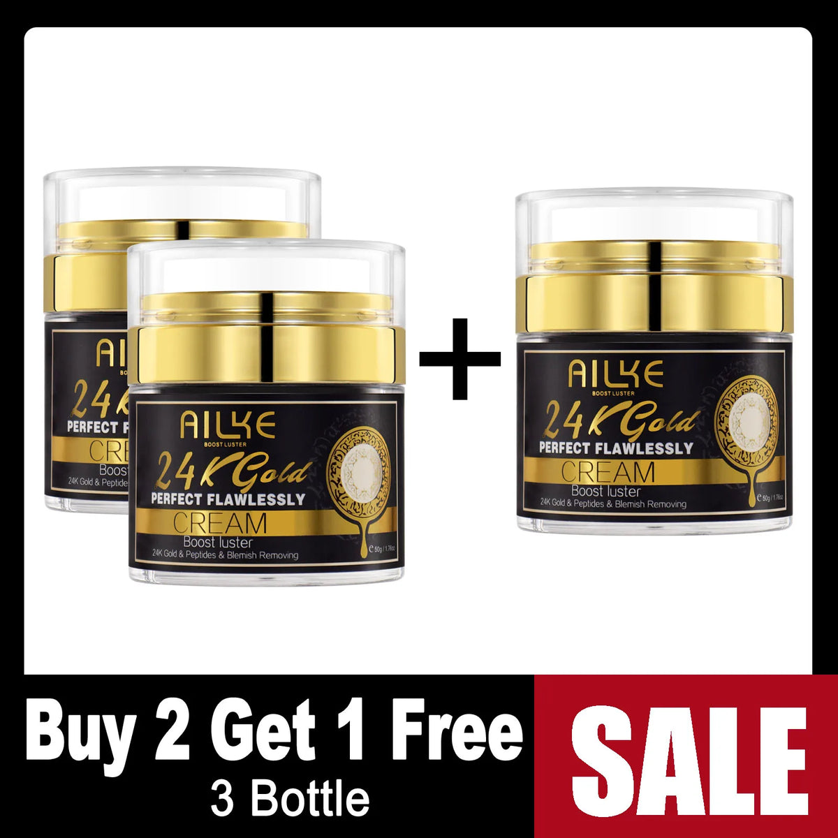 Gamme Soins Peau AILKE 24K Gold – Turmeric, Glutathion & Vitamine C – Éclaircissant & Anti-Taches – CLEVI Paris