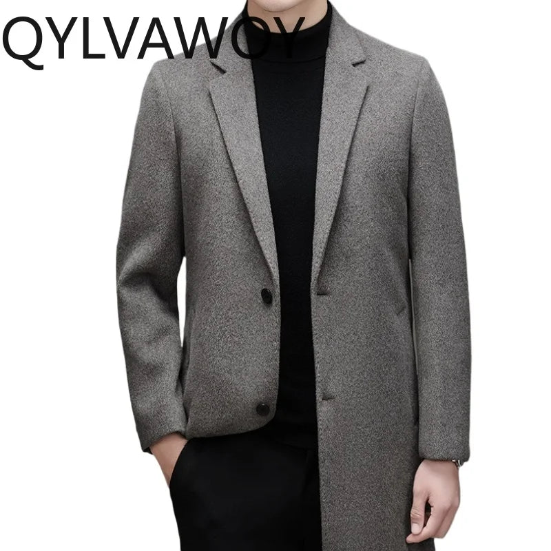 Manteau homme en laine à doublure amovible – CLEVI Paris