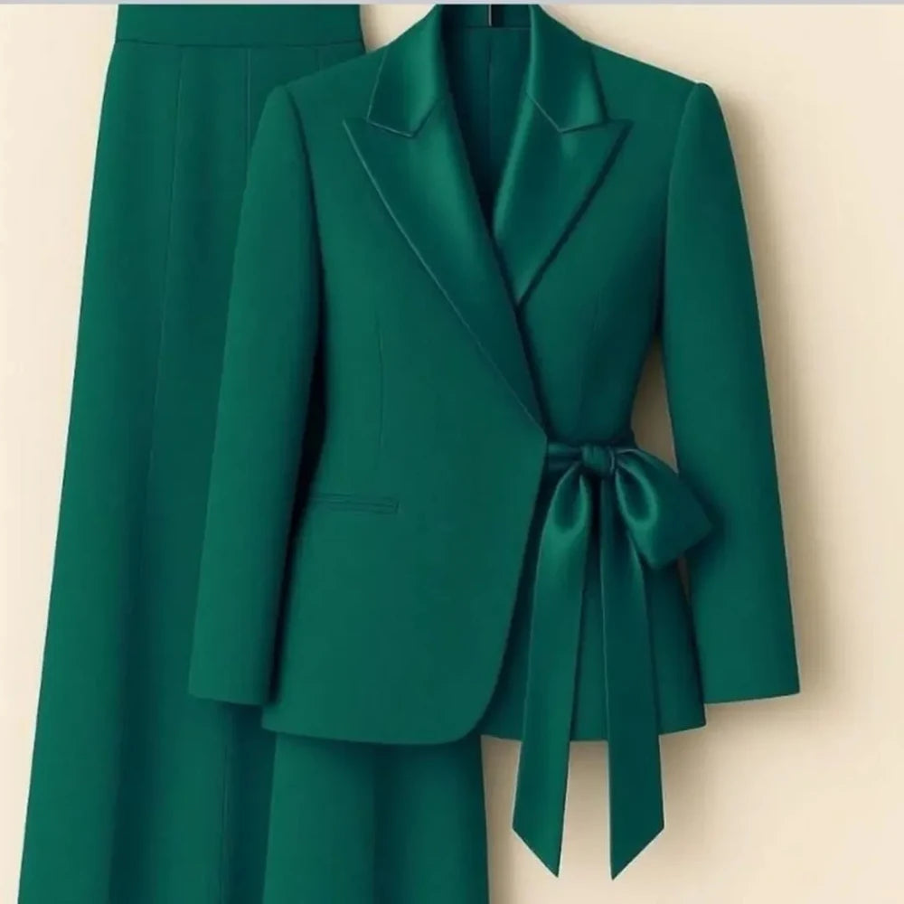 Tailleur femme blazer et pantalon large – CLEVI Paris