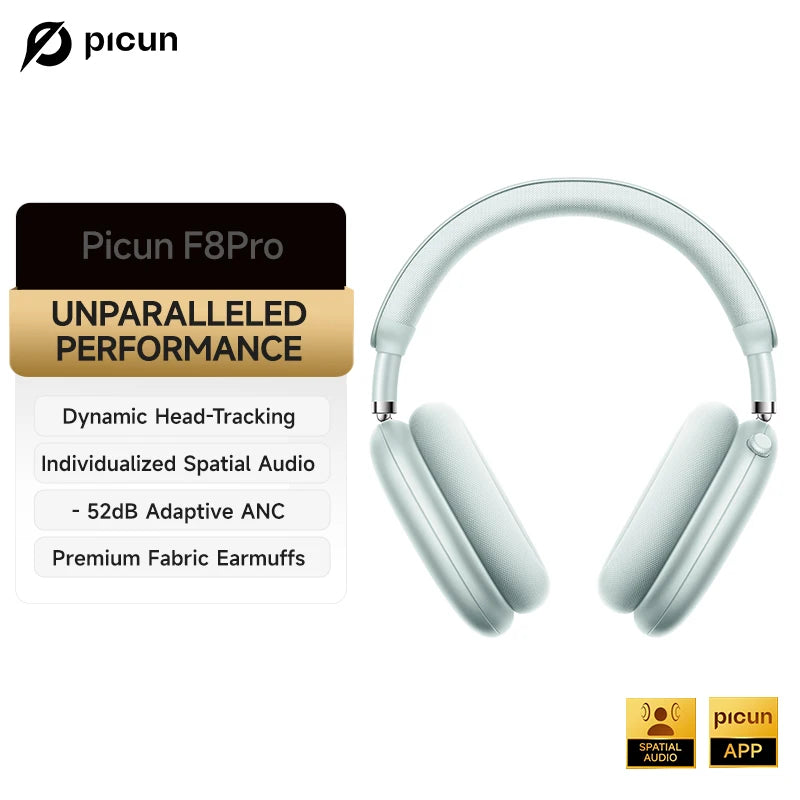 Casque ANC Picun F8 Pro Bluetooth 5.4 – CLEVI Paris