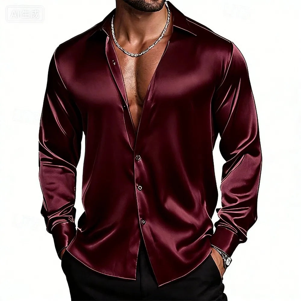 Chemise Homme Unie en Soie et Rayonne – CLEVI Paris