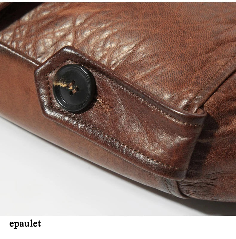 Manteau homme en cuir boutonné style rétro – CLEVI Paris