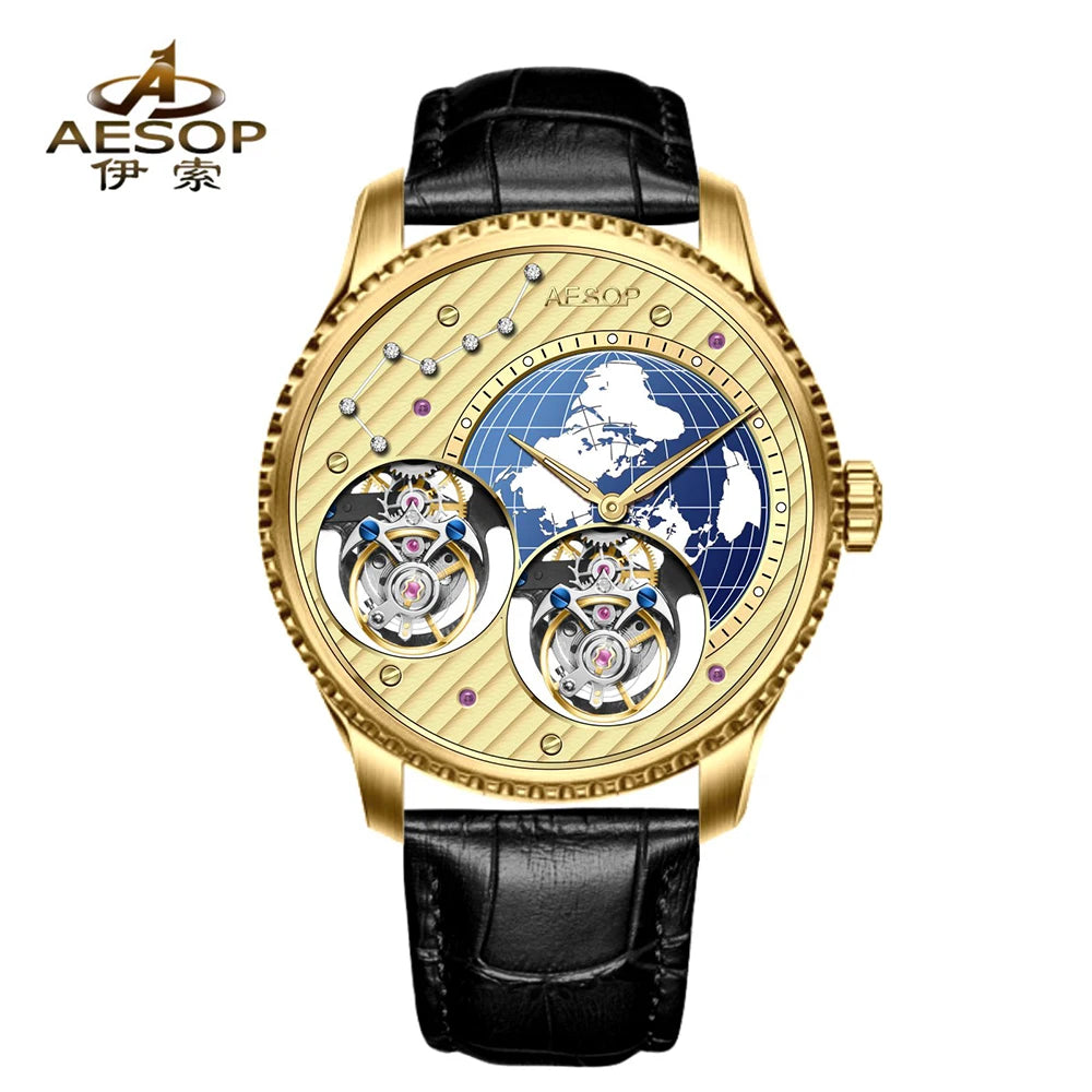 Montre mécanique AESOP à cadran squelette – CLEVI Paris