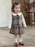 Ensemble bébé fille jupe et gilet à carreaux – CLEVI Paris