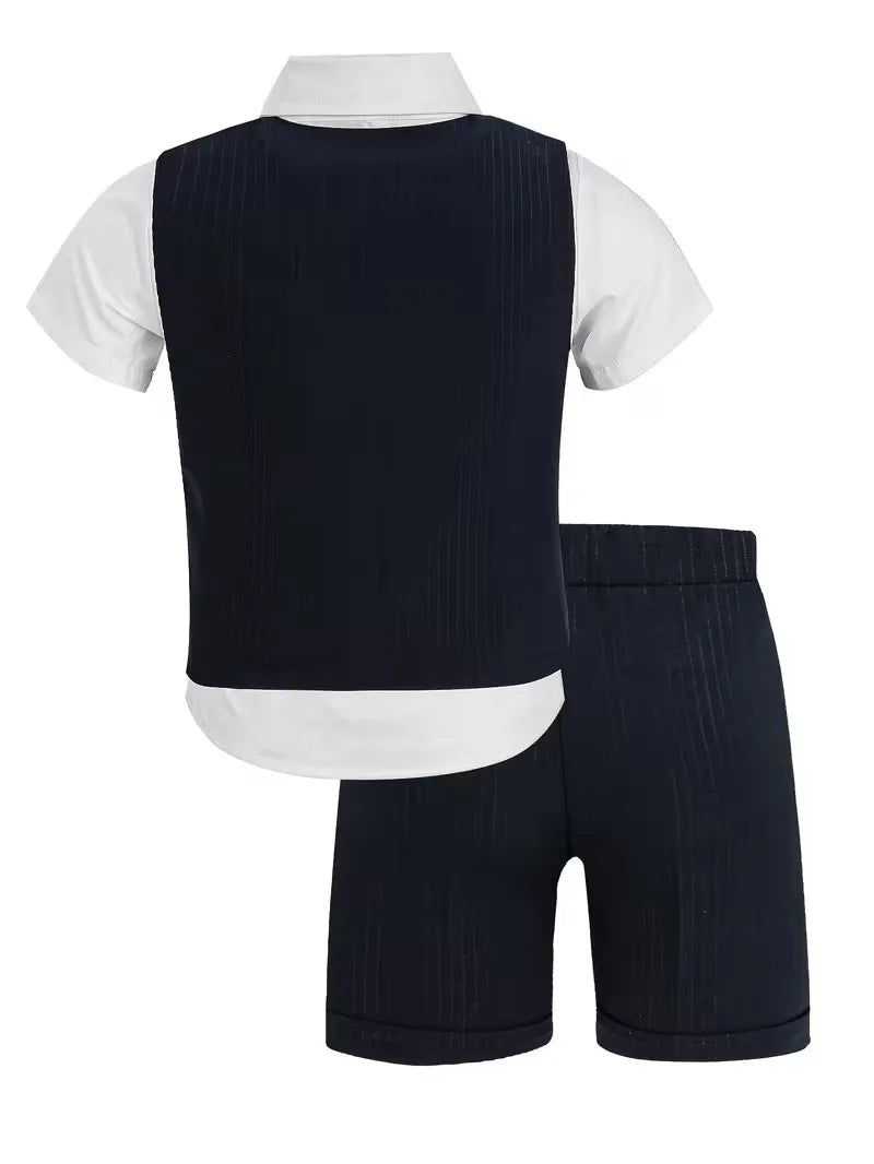 Ensemble cérémonie enfant gilet et short – CLEVI Paris