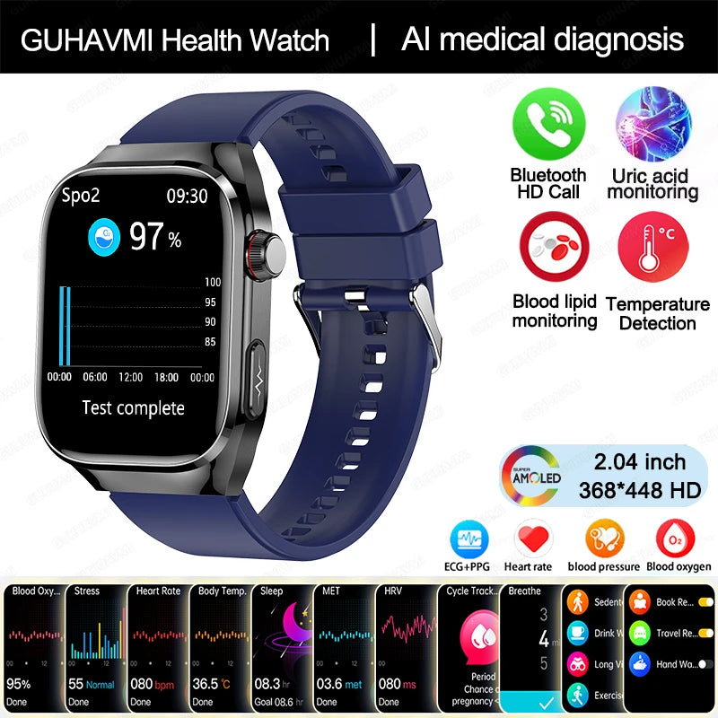 Montre GUHUAVMI AMOLED 2,04″ Bluetooth – CLEVI Paris