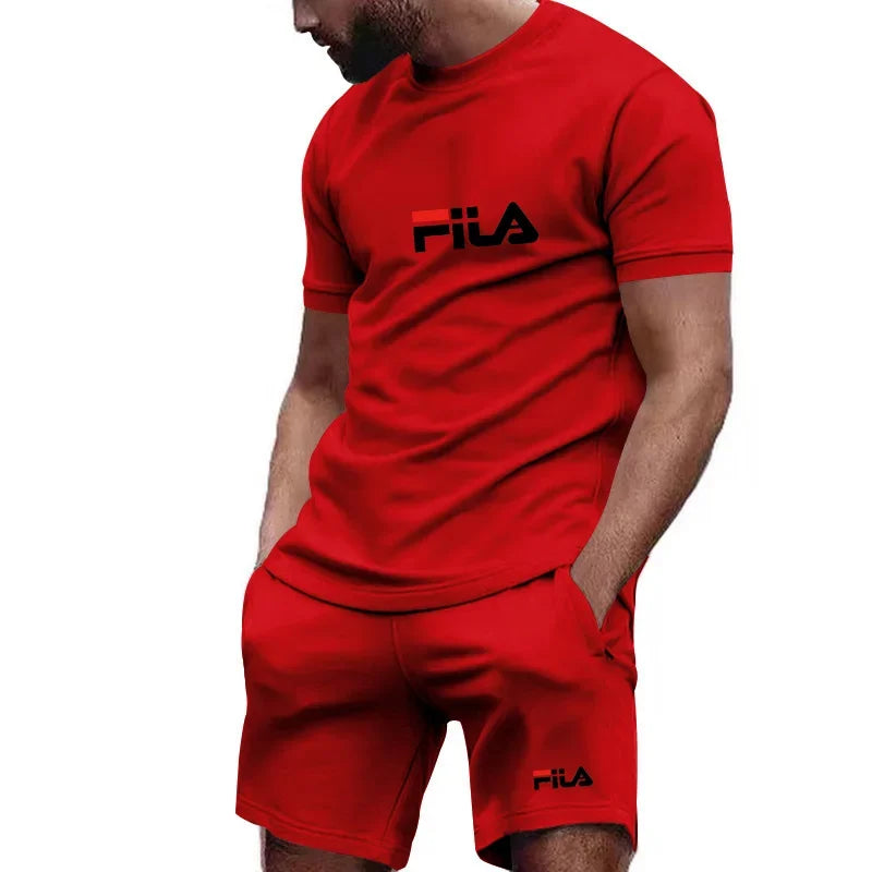 Ensemble Homme Jogging Outdoor T-Shirt Séchage Rapide + Short Sport Poches – CLEVI Paris
