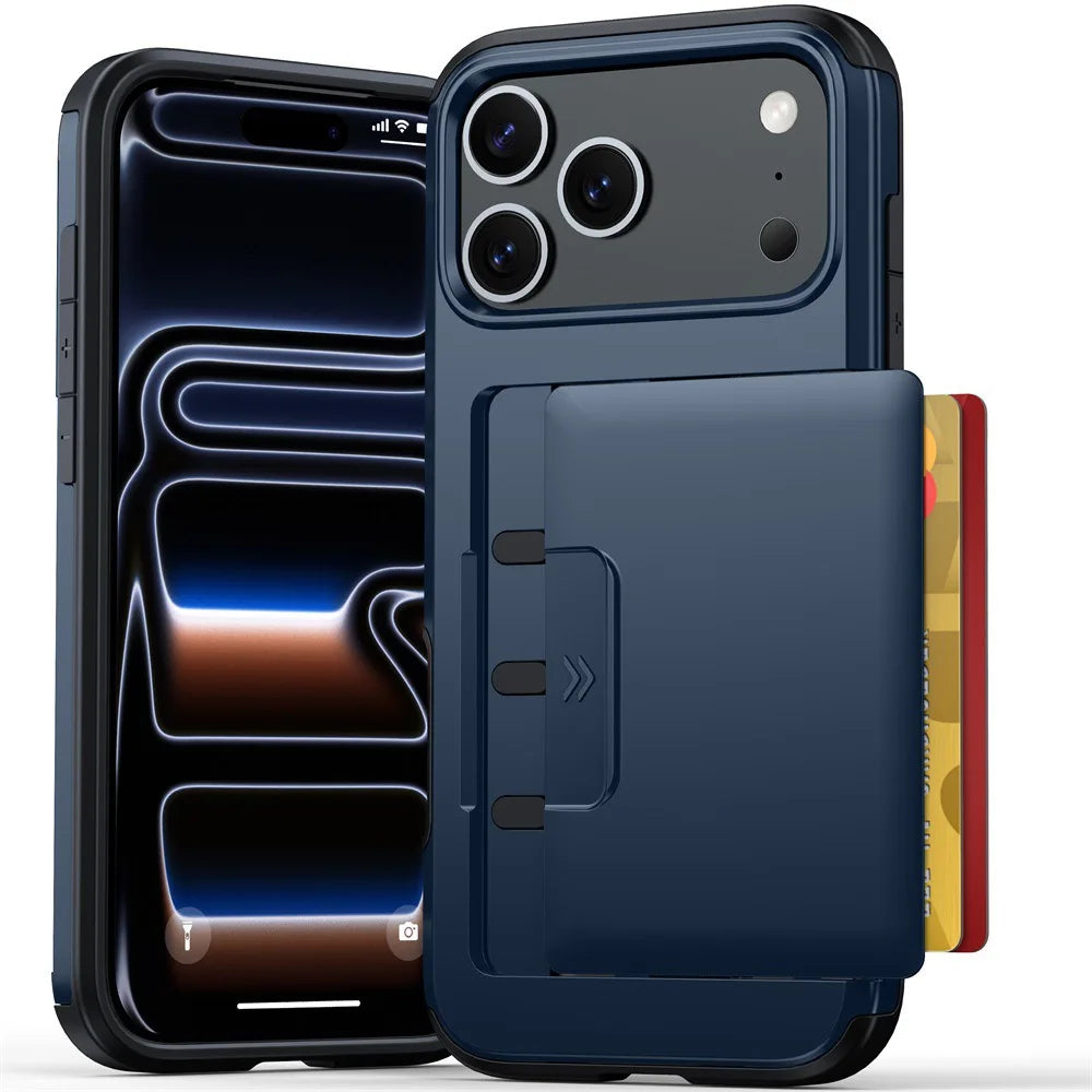 Coque iPhone porte-carte coulissant – CLEVI Paris