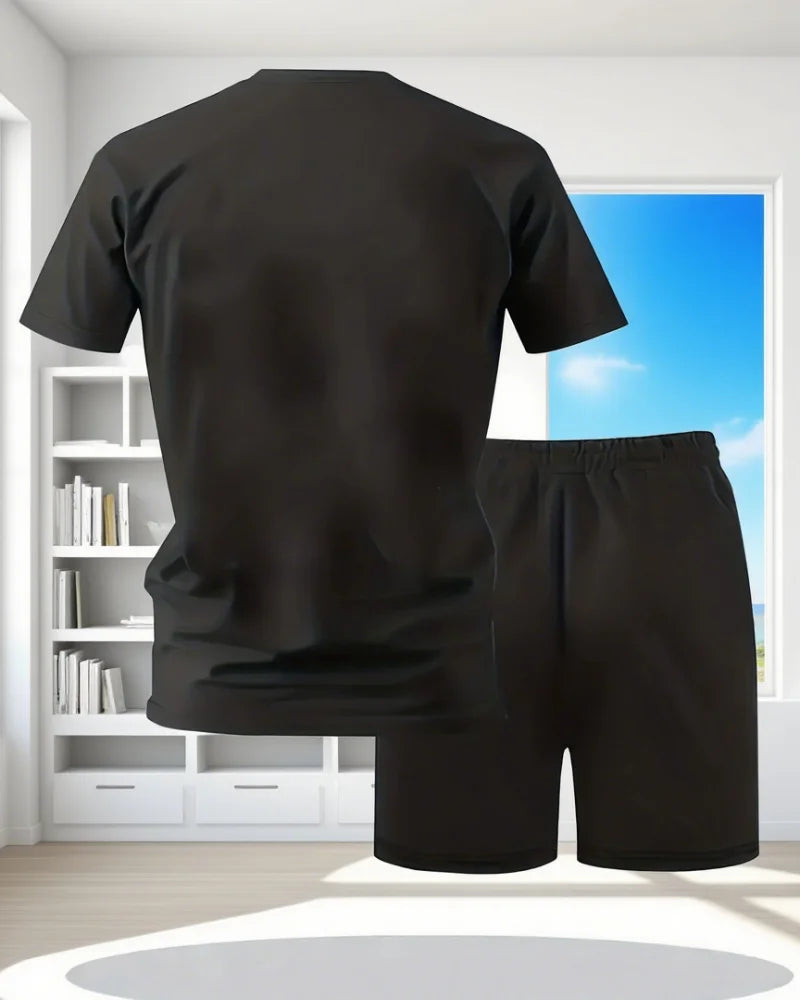 Ensemble homme uni t-shirt et short – CLEVI Paris