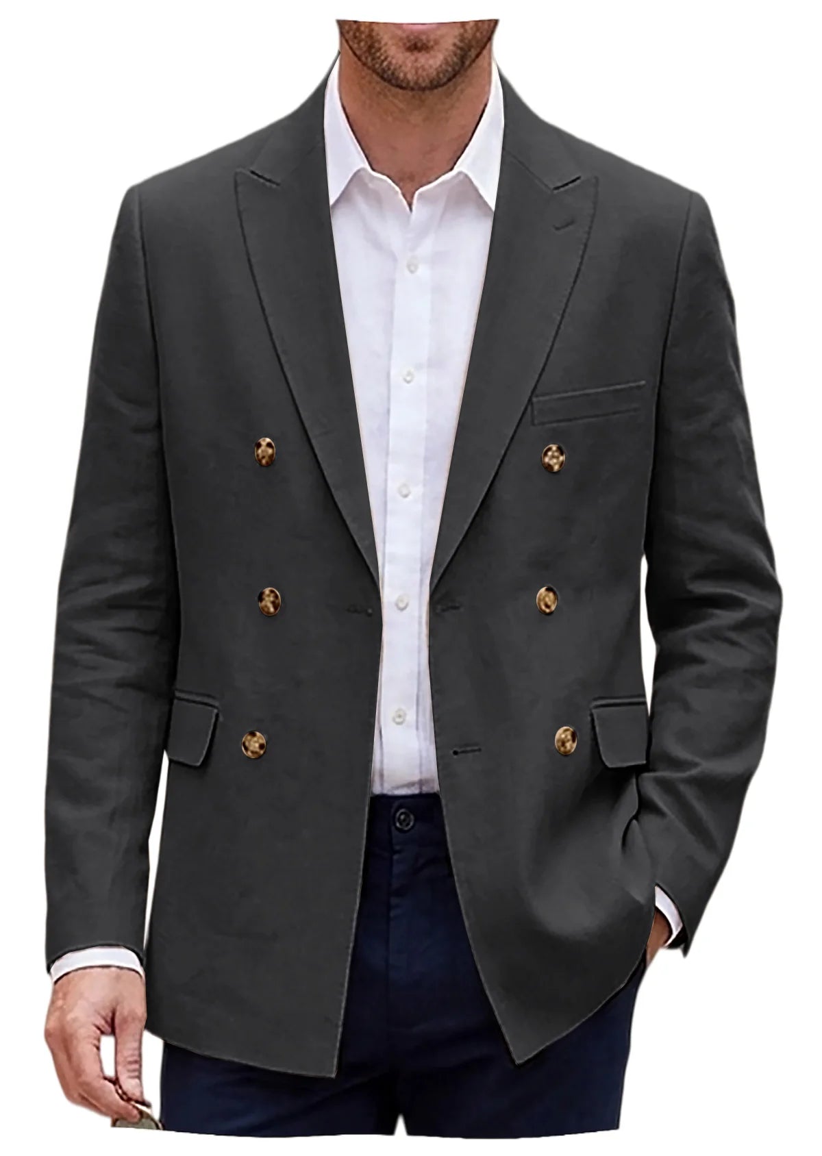 Blazer lin homme coupe slim – CLEVI Paris
