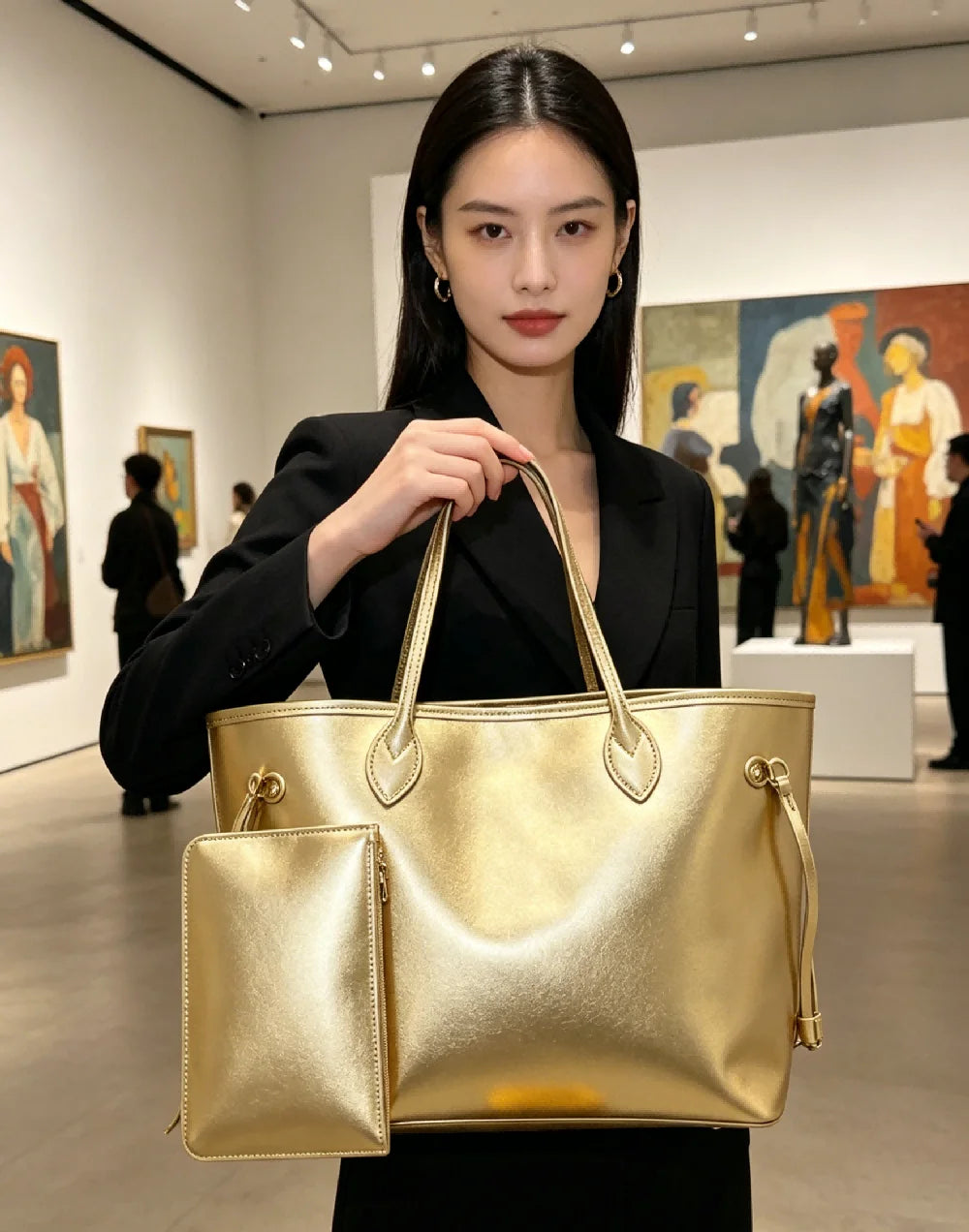 Sac Femme Cuir Véritable Ultra-Léger Multi-Port Voyage – CLEVI Paris