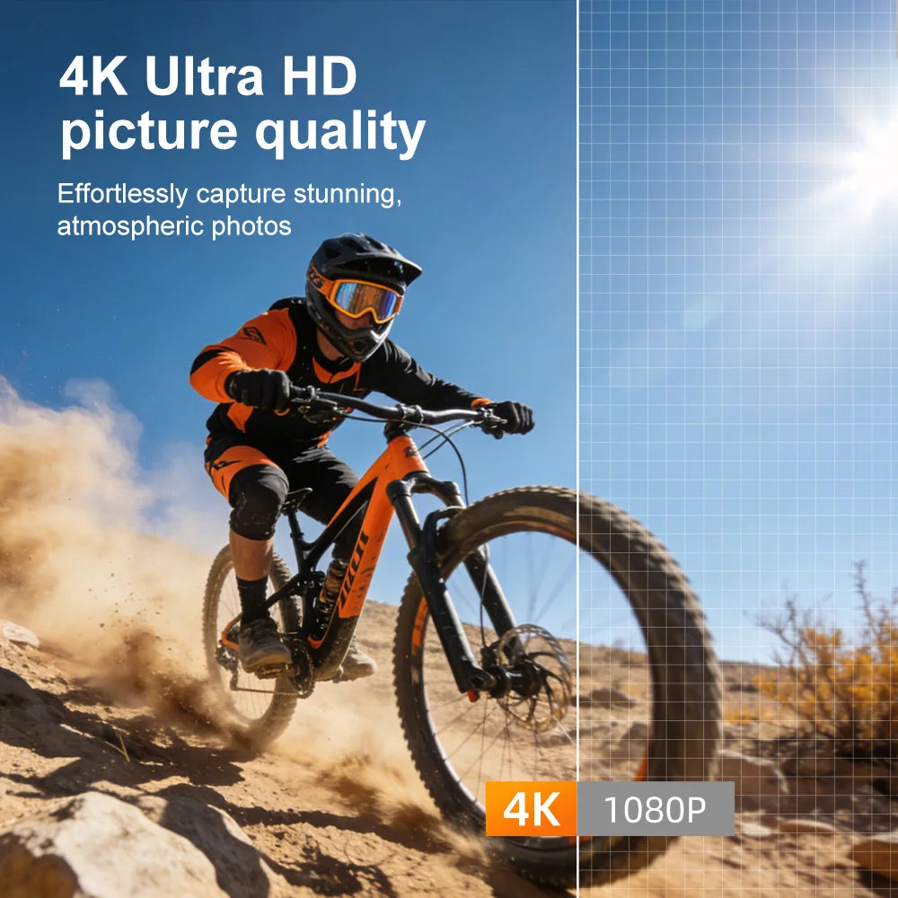 Caméra Action 4K 64MP Gimbal 330° Face Tracking Écran Tactile WiFi | Regaton Pocket