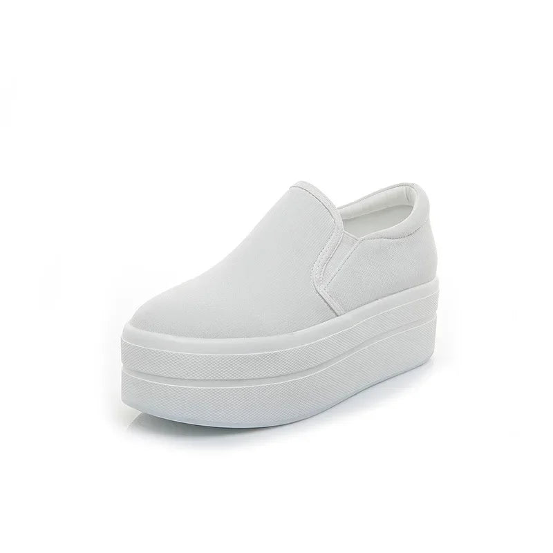 Chaussures femme en toile à plateforme – CLEVI Paris