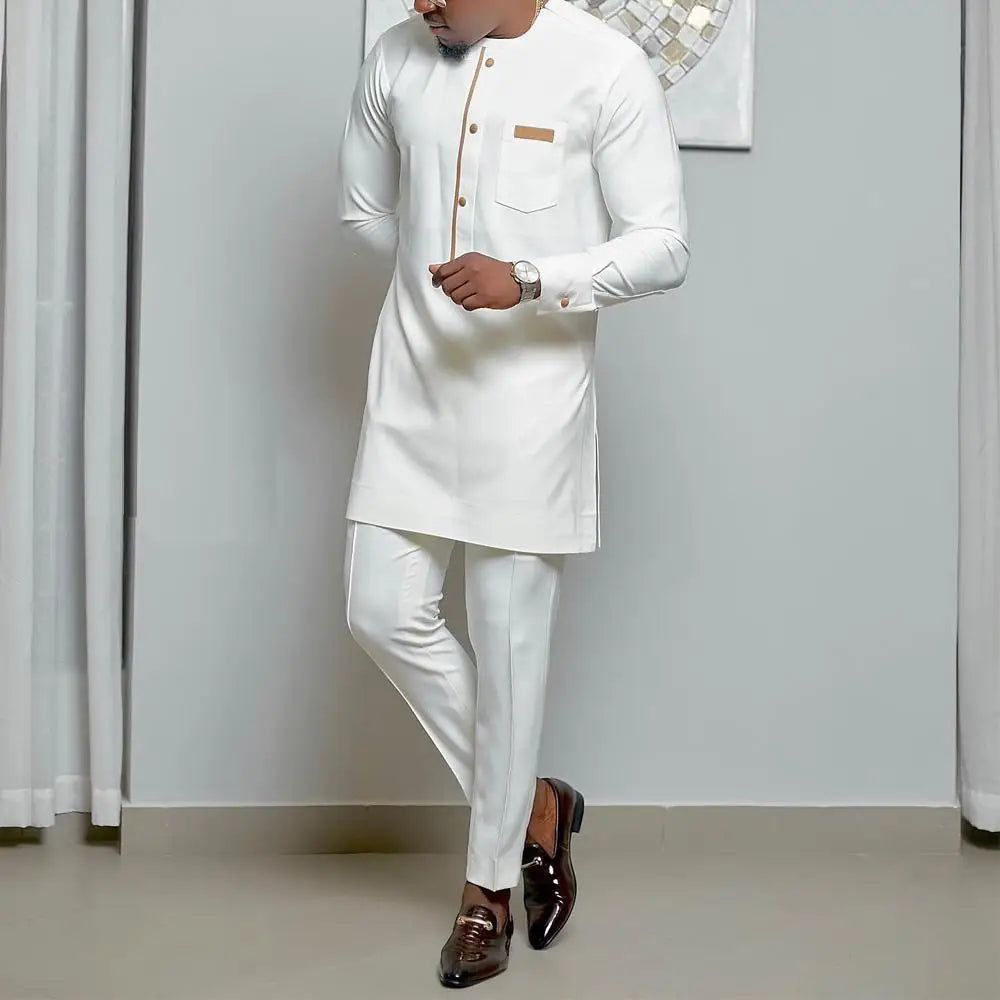 Ensemble Dashiki Homme Col Rond – CLEVI Paris