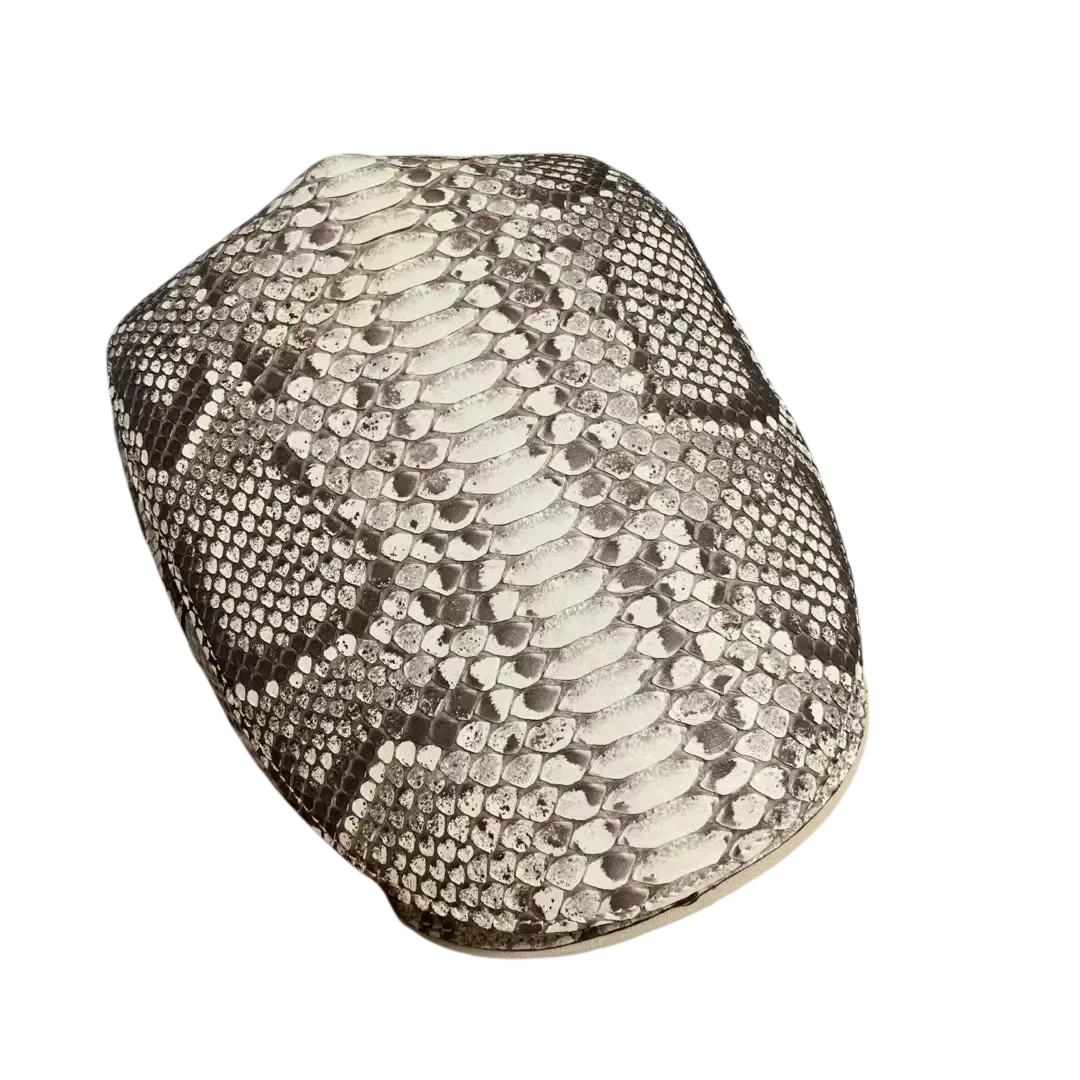 Casquette Gatsby Cuir Serpent Gris Homme – CLEVI Paris