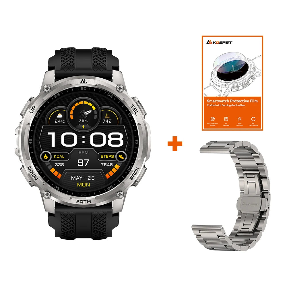 Montre KOSPET TANK T4C GPS et lampe LED – CLEVI Paris