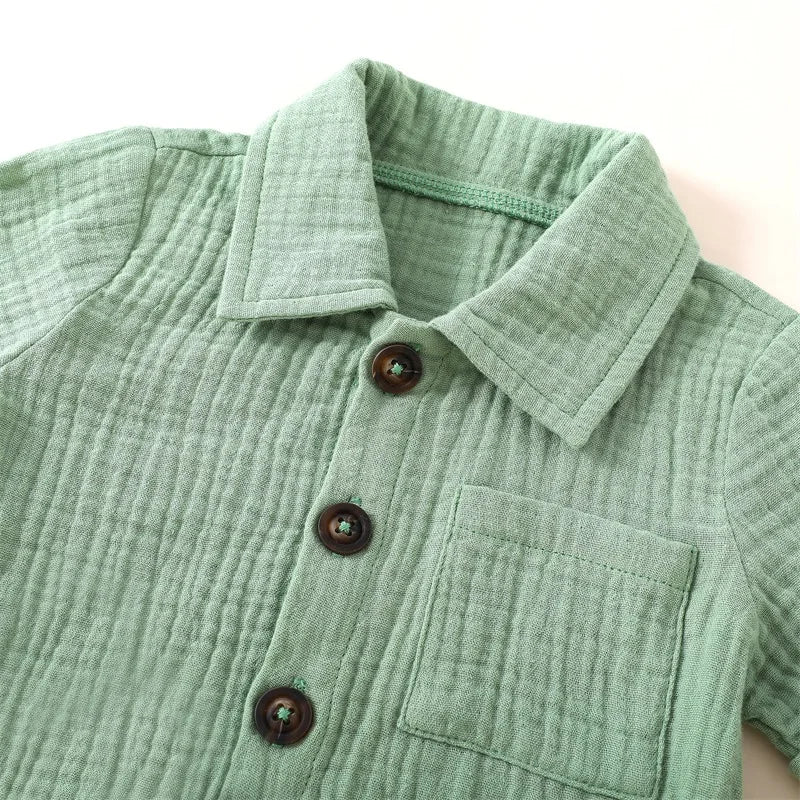 Ensemble bébé haut et short en coton mélangé – CLEVI Paris