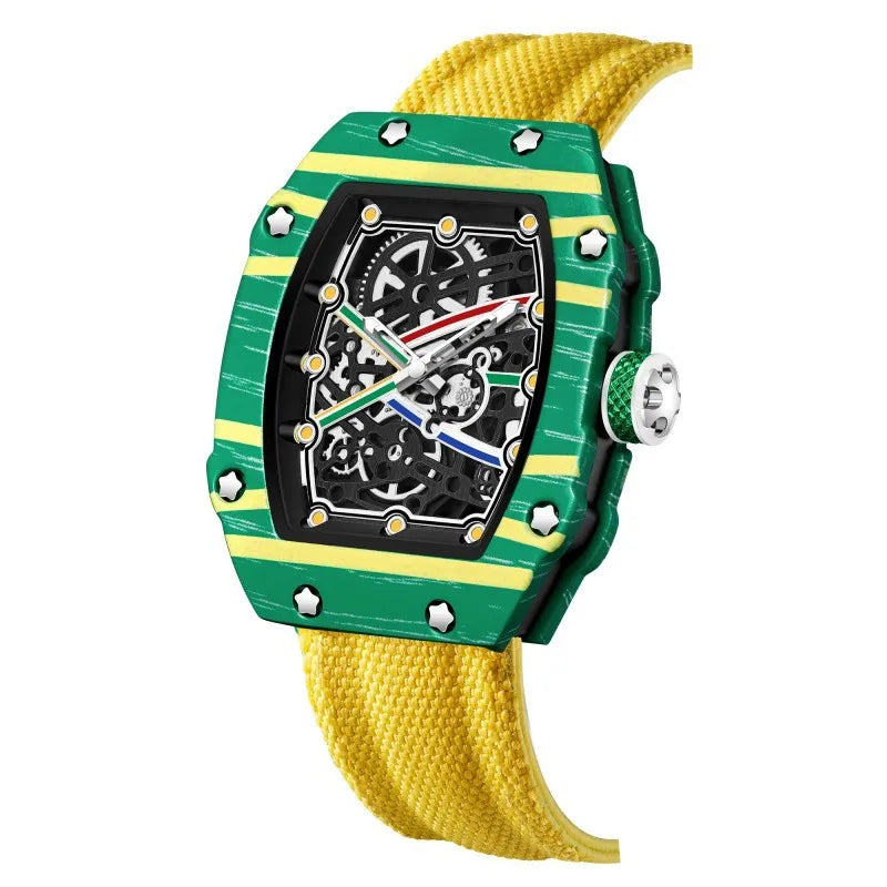 STARPERISH Montre Automatique Japonais Homme Tonneau Ultra-Fin Nylon Lumineux – CLEVI Paris