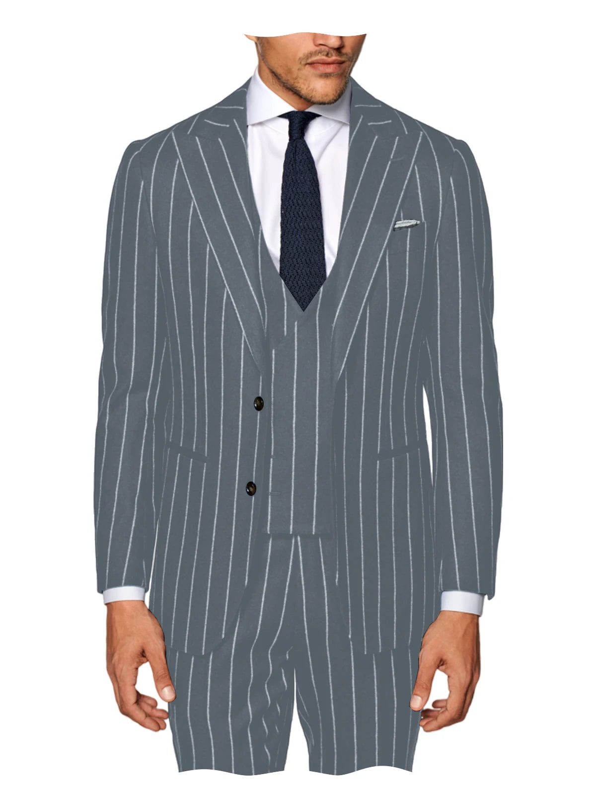 Costume homme 3 pièces à rayures – CLEVI Paris