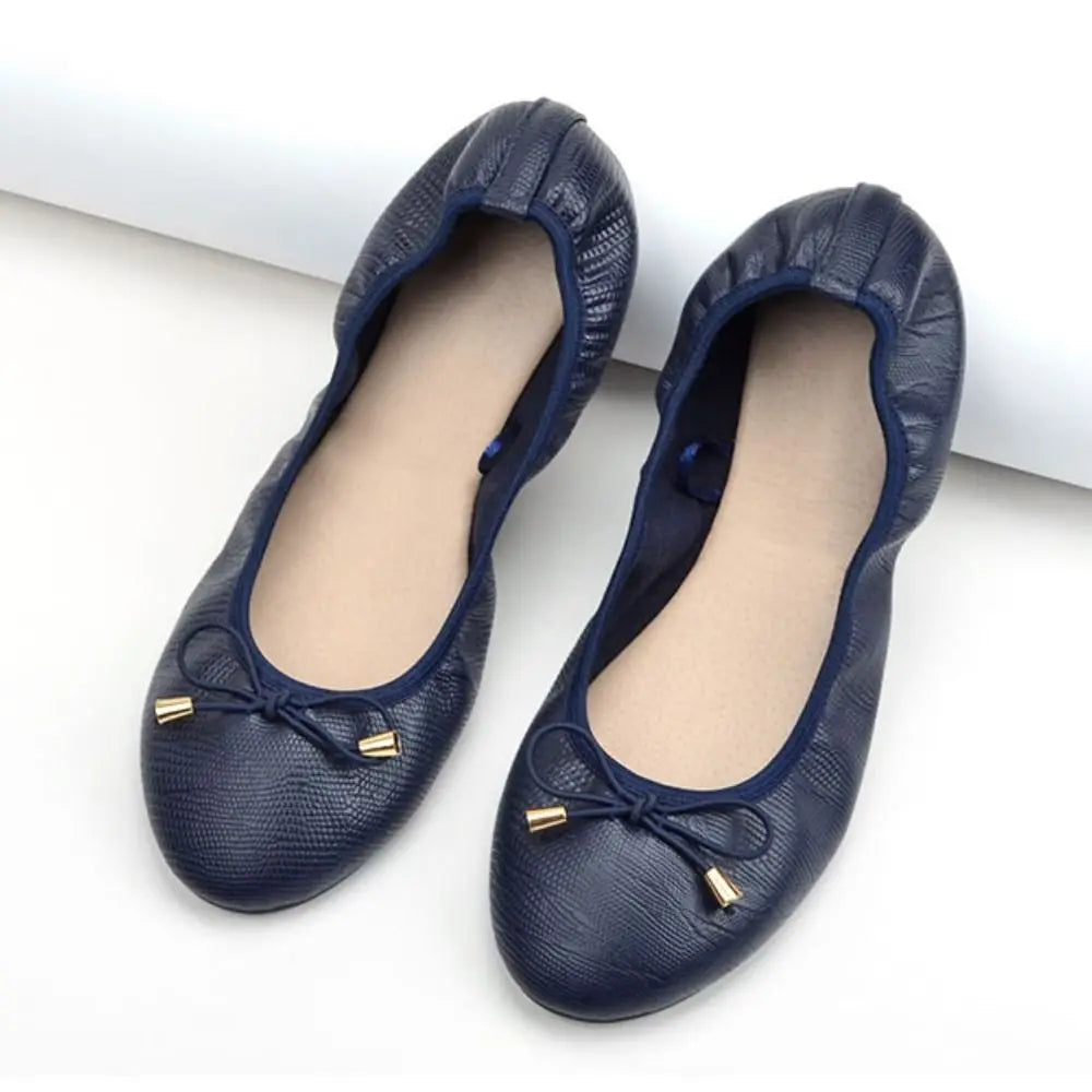 Ballerines femme souples à nœud – CLEVI Paris