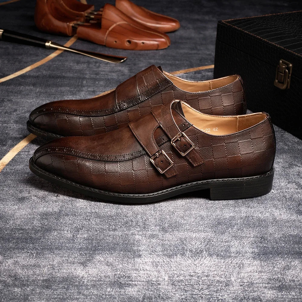 Mocassins en cuir à boucle pour homme – CLEVI Paris