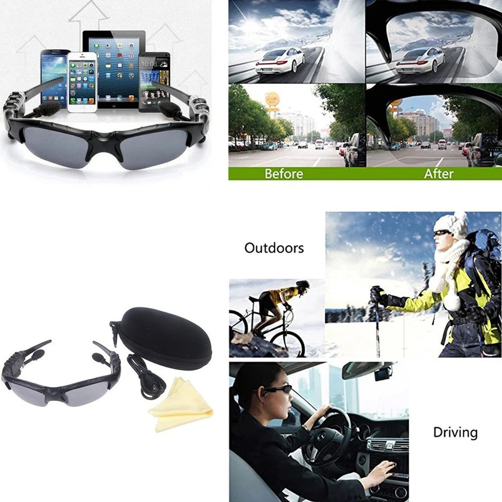 Lunettes de Soleil Bluetooth Polarisées Unisexe Écouteurs Intégrés UV – CLEVI Paris