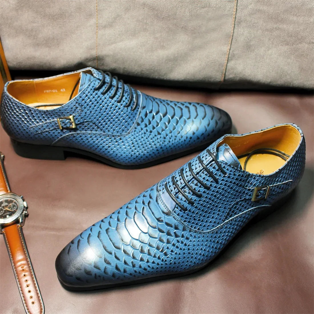 Oxford homme à lacets en cuir véritable – CLEVI Paris