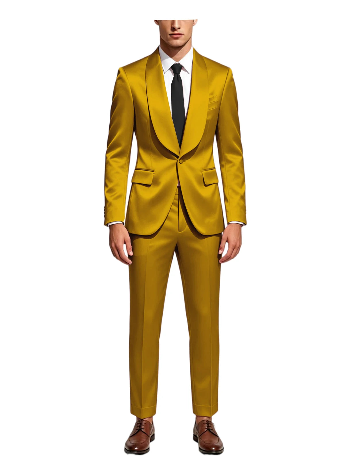 Smoking homme 2 pièces en satin – CLEVI Paris