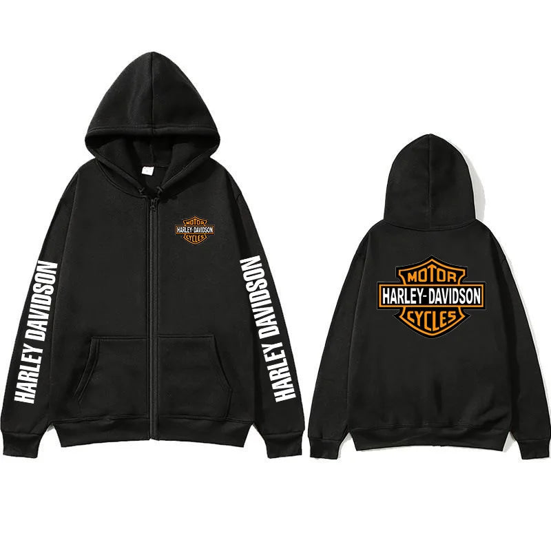 Sweatshirt Zippé à Capuche Harley Davidson – CLEVI Paris