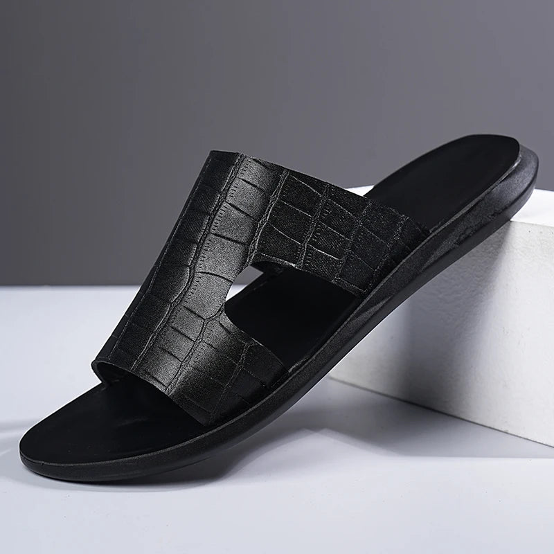 Sandales unisexes à enfiler motif crocodile – CLEVI Paris