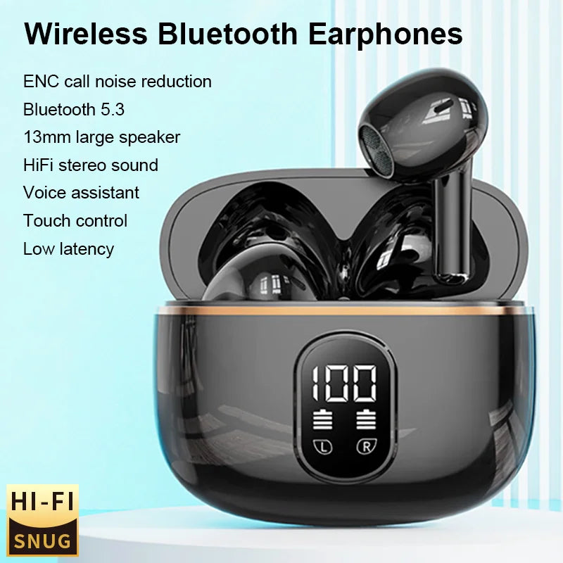 Écouteurs TWS FITHEM Pro4 Plus Bluetooth 5.3 HiFi Stéréo – CLEVI Paris