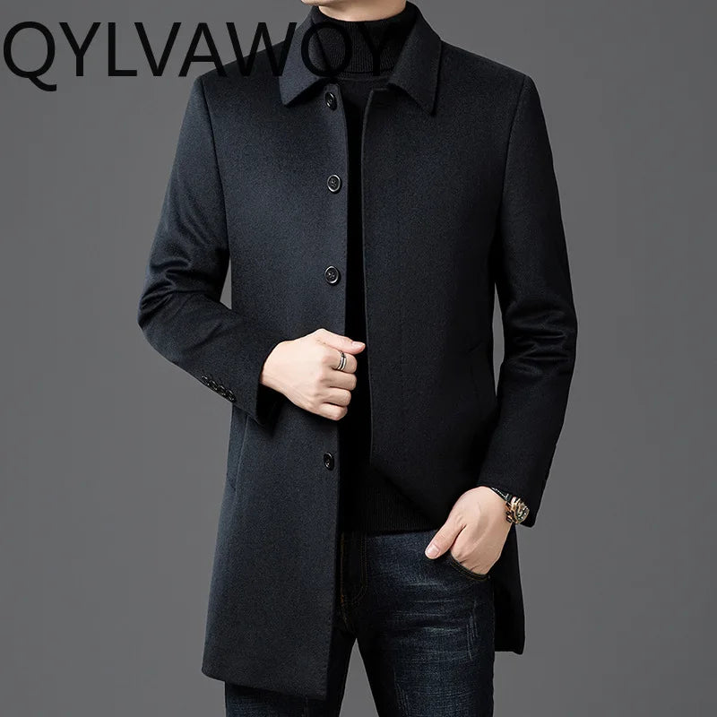 Manteau homme laine et cachemire doublure amovible – CLEVI Paris
