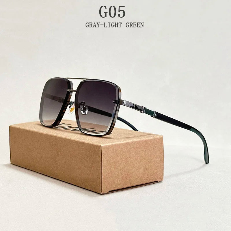 Lunettes de Soleil Carrées Vintage Luxe Miroir UV400 Unisexe – CLEVI Paris