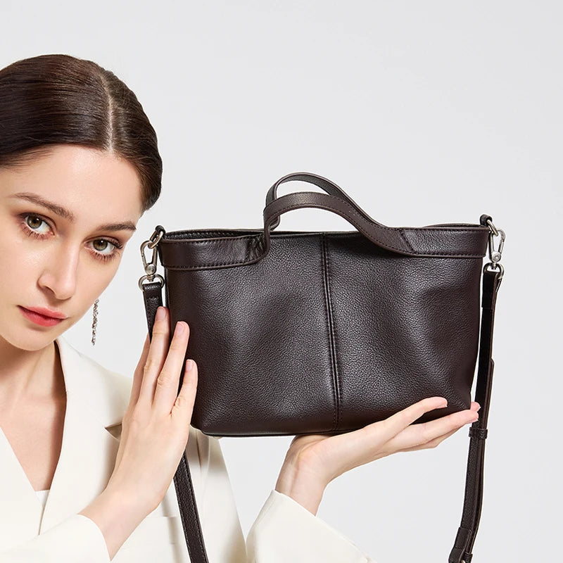 Sac Aisselle Cuir Véritable Patchwork Femme Rétro Multi-Poches Toutes Saisons – CLEVI Paris