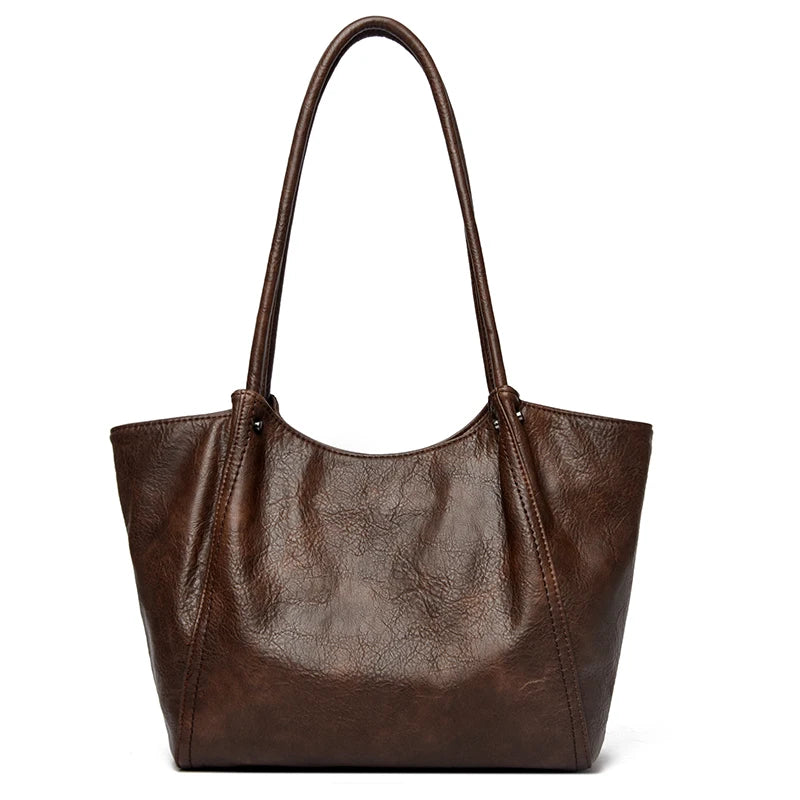 Cabas Vanderwah Cuir Vegan Vintage Femme 31x29cm Multi-Poches – CLEVI Paris