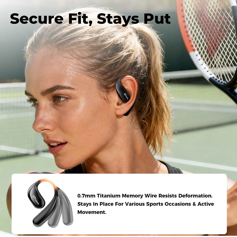 Écouteurs Bluetooth GTbeans E20 Open-Ear 56h IP55 – CLEVI Paris
